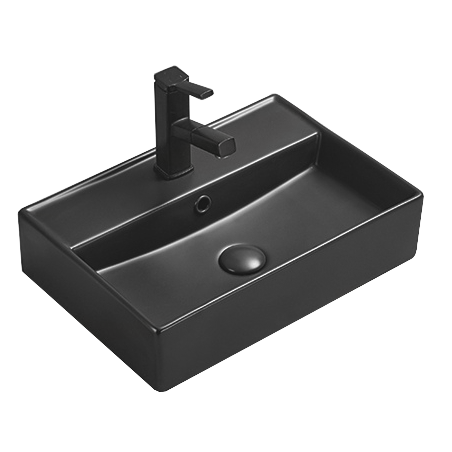Mexen Blanca umyvadlo na desku 50 x 35 cm, černý mat - 21105085