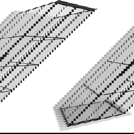 Mexen Rox-3S 3stranná sprchová kabina posuvná pravá 90 x 90 cm, černá mřížka, černá - 8C2-090-090-70-77-3S-P