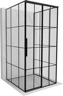 Mexen Rox-3S sprchový kout 3-stěnový posuvný pravý 90 x 90 cm, černá mřížka, černý - 8C2-090-090-70-77-3S-P