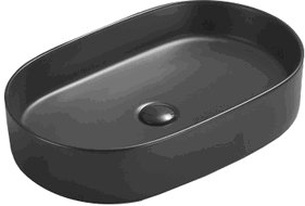 Mexen Celia umyvadlo na desku 60 x 38 cm, černá matná - 22206085
