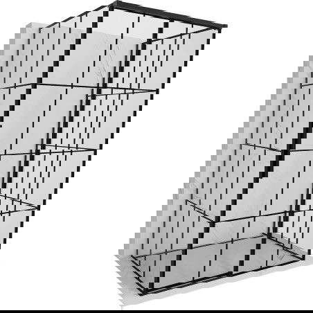 Mexen Rox-3S sprchový kout 3-stěnný posuvný pravý 155 x 100 cm, černá mřížka, černý - 8C2-155-100-70-77-3S-P