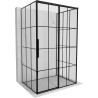 Mexen Rox-3S sprchový kout 3stranný posuvný pravý 110 x 120 cm, černá mřížka, černý - 8C2-110-120-70-77-3S-P