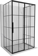 Mexen Rox-3S sprchová kabina 3-čstěná posuvná pravá 140 x 120 cm, černá mřížka, černá - 8C2-140-120-70-77-3S-P