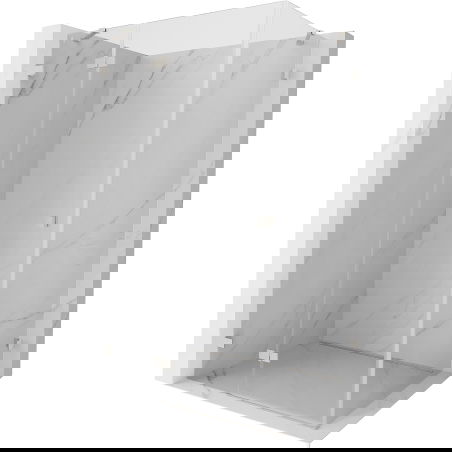 Mexen Lunar sprchový kout s otevíracími dveřmi vlevo 75 x 90 cm, transparentní, kartáčovaný nikl - 834-075-090-97-00-L