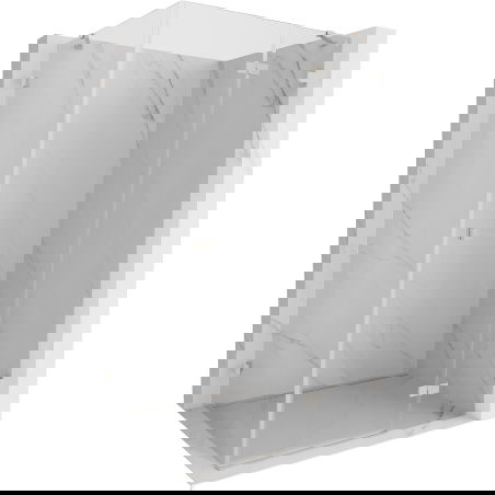 Mexen Lunar sprchový kout s pravými otvíracími dveřmi 70 x 80 cm, průhledný, kartáčovaný nikl - 834-070-080-97-00-P