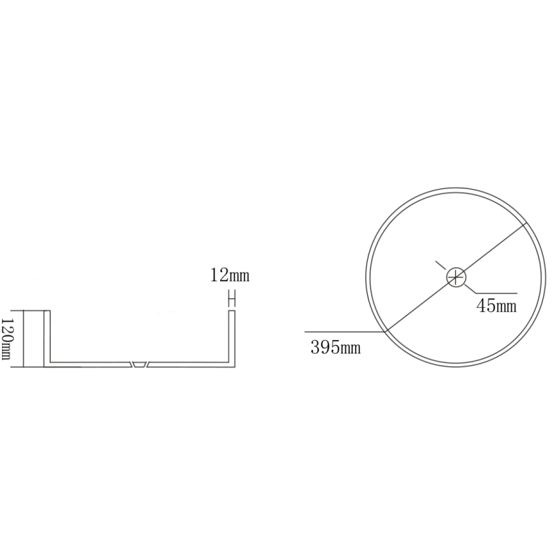 Mexen Dema skleněné umyvadlo na desku 39 x 39 cm, transparentní - 24043900