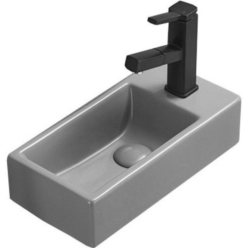 Mexen Inez umyvadlo na desku levé 40 x 20 cm, světle šedá mat - 21484061L