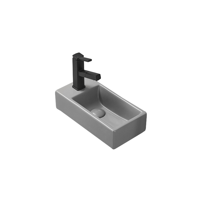 Mexen Inez umyvadlo na desku pravé 40 x 20 cm, šedá světlá matná - 21484061R