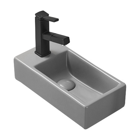 Mexen Inez umývadlo na desku pravé 40 x 20 cm, světle šedý mat - 21484061R