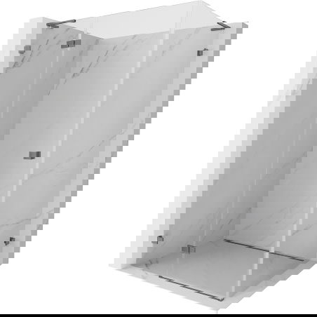 Mexen Lunar L sprchový kout otočný levý 80 x 90 cm, transparentní, gun metal - 834L-080-090-95-00-L