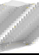 Mexen Lunar L sprchový kout pantový pravý 70 x 90 cm, transparentní, zlatý kartáčovaný - 834L-070-090-55-00-P