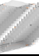 Mexen Lunar L sprchový kout pravý 80 x 90 cm, průhledný, kartáčovaná měď - 834L-080-090-65-00-P