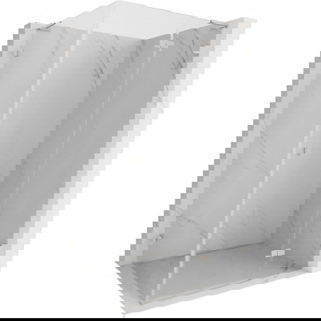 Mexen Lunar L Sprchový kout s otevíracími pravými dveřmi 70 x 80 cm, transparentní, kartáčovaný nikl