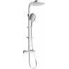 Mexen CQ22 odkrytý sprchový set s dešťovou sprchovou hlavicí a termostatickou sprchovou baterií, Chromovaná - 772502295-00