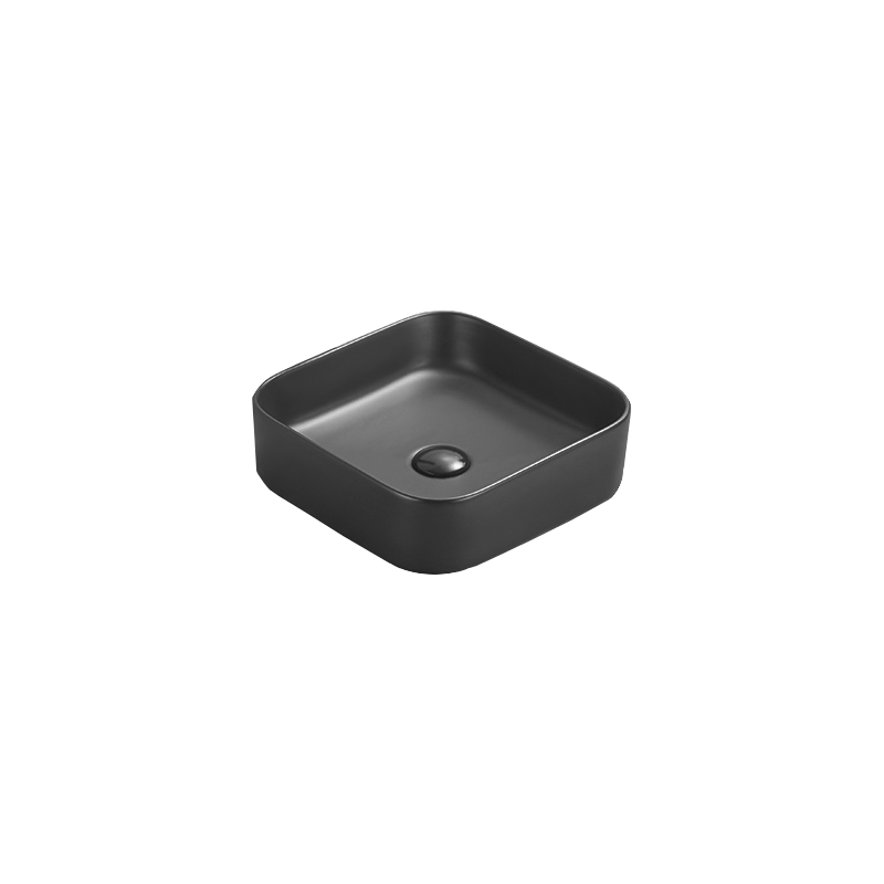 Mexen Vena umyvadlo na desku 37 x 37 cm, černý mat - 22193785