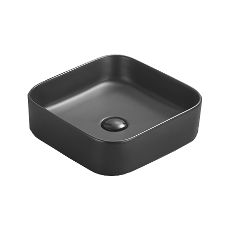 Mexen Vena umyvadlo na desku 37 x 37 cm, černý mat - 22193785