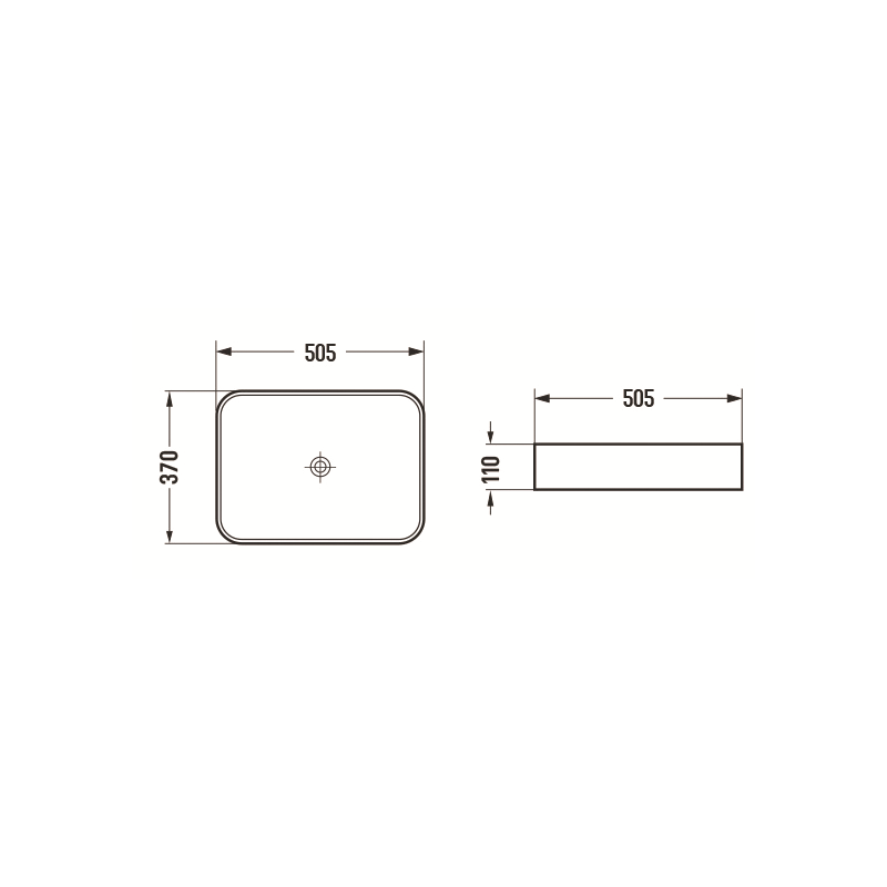 Mexen Vena umyvadlo na desku 50 x 37 cm, bílá - 22195000
