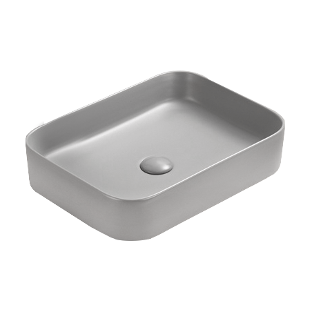 Mexen Vena umyvadlo na desce 50 x 37 cm, světle šedý mat - 22195061