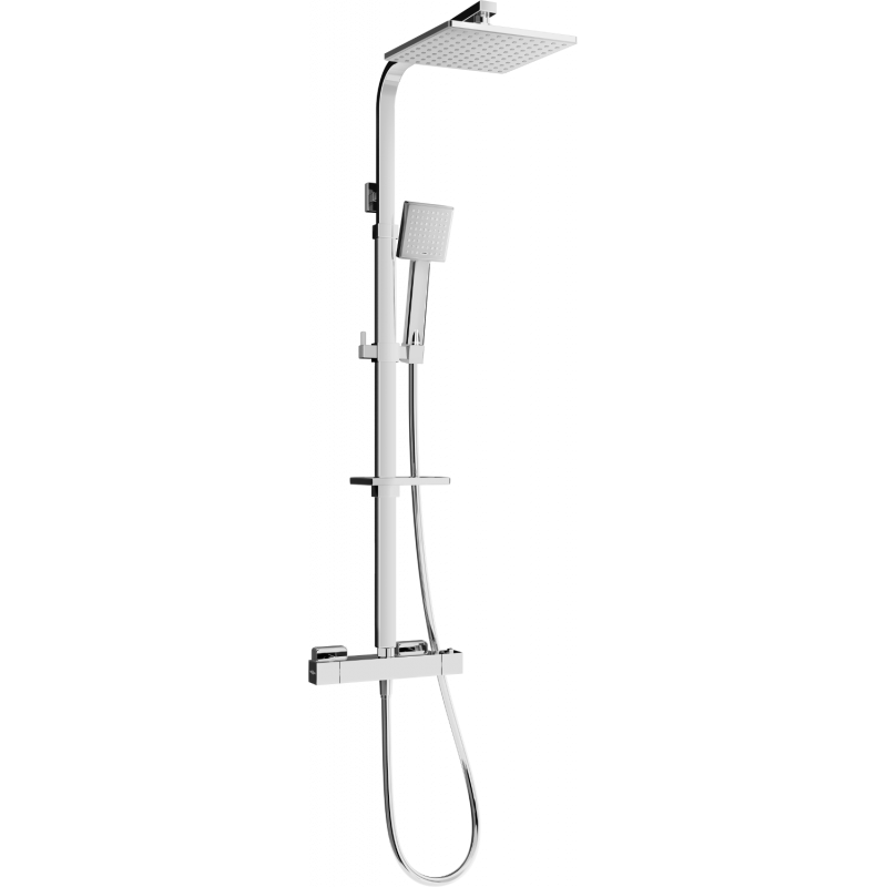 Mexen CQ45 nástěnná sprchová sada s dešťovou sprchou a termostatickou baterií, chrom - 772504595-00