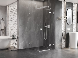 Mexen Lunar T sprchový kout s pravými dveřmi 100 x 100 cm, transparentní, bílá - 834T-100-100-20-00-P