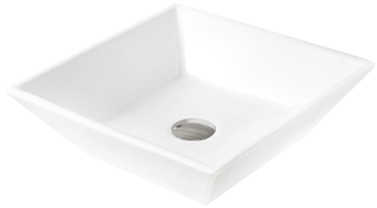 Mexen Pola umyvadlo na desku 41 x 41 cm, bílá - 22224100