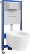 Mexen Carmen sada podomítkových WC rám Fenix Slim s WC mísou, bílý lesk - 6103388XX00