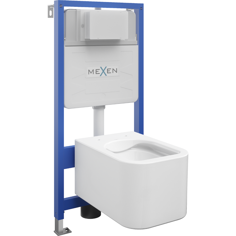 Mexen Elis sada WC pod omítku rám Fenix Slim s WC mísou, bílý lesk - 6103391XX00