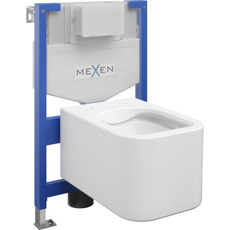 Mexen Elis podomítková sada WC rám Fenix XS-F s WC mísou, bílý lesk - 6803391XX00