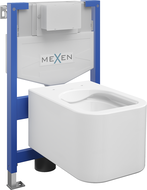 Mexen Elis podomítková sada WC rám Fenix XS-F s WC mísou, bílý lesk - 6803391XX00