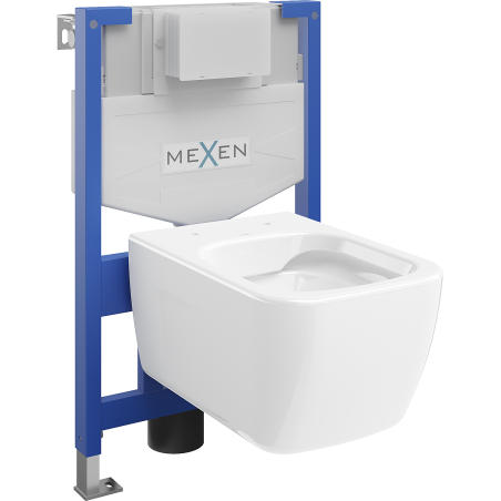 Mexen Margo sada pro podomítkovou WC konstrukci Fenix XS-F s mísou WC, bílý lesk - 6803342XX00