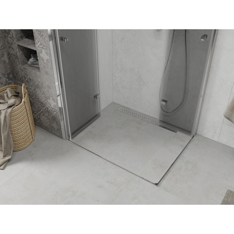 Mexen Lima Duo skládací sprchový kout 80 x 70 cm, průhledný, chrom - 856-080-070-02-00