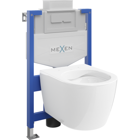 Mexen Carmen sada podomítkového WC rám Fenix XS-U s WC mísou, bílý lesk - 6853388XX00
