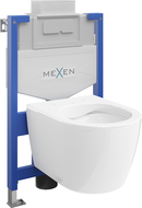 Mexen Carmen sada podomítkového WC rám Fenix XS-U s WC mísou, bílý lesk - 6853388XX00