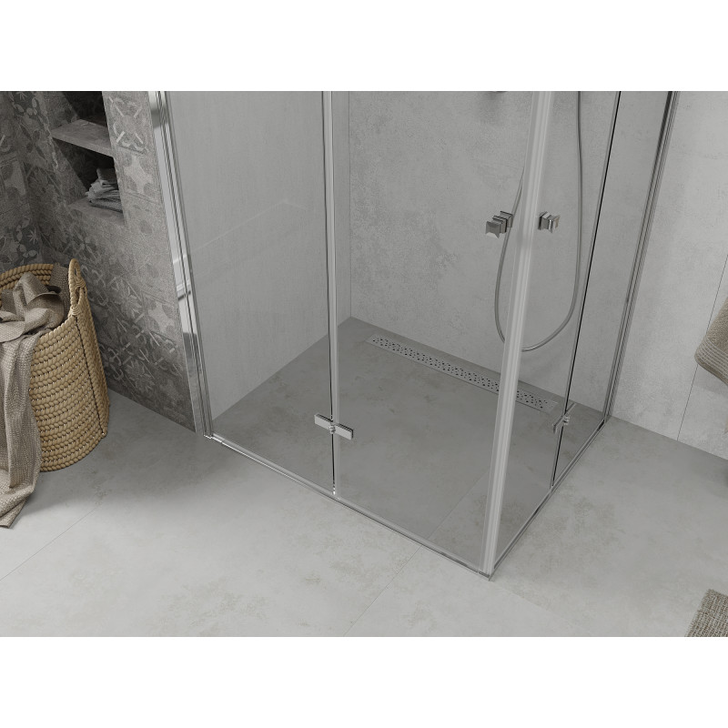 Mexen Lima Duo skládací sprchová kabina 90 x 70 cm, transparentní, chrom - 856-090-070-02-00