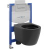 Mexen sada podomítková WC rám Fenix XS-U s WC mísou Carmen, černý mat - 6853388XX85