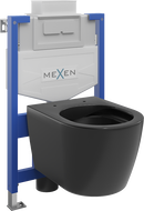 Mexen Carmen podomítková WC sada rám Fenix XS-U s WC mísou, černá matná - 6853388XX85