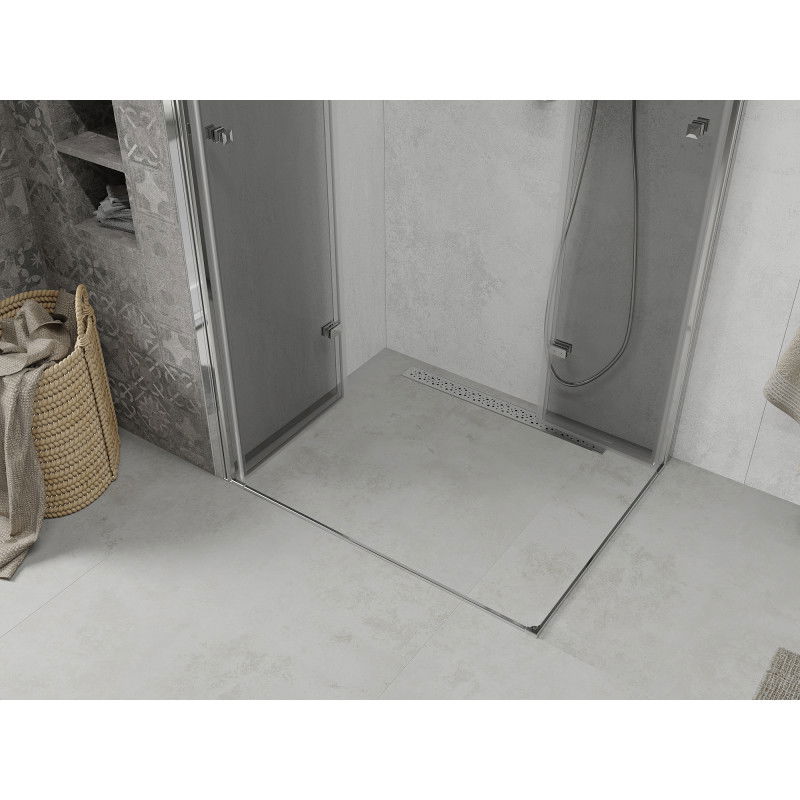 Mexen Lima Duo skládací sprchová kabina 100 x 80 cm, transparentní, chrom - 856-100-080-02-00