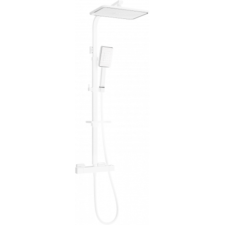 Mexen CQ54 nástěnná sprchová sada s dešťovou hlavicí a termostatickou baterií, bílá/chrom - 772505495-21