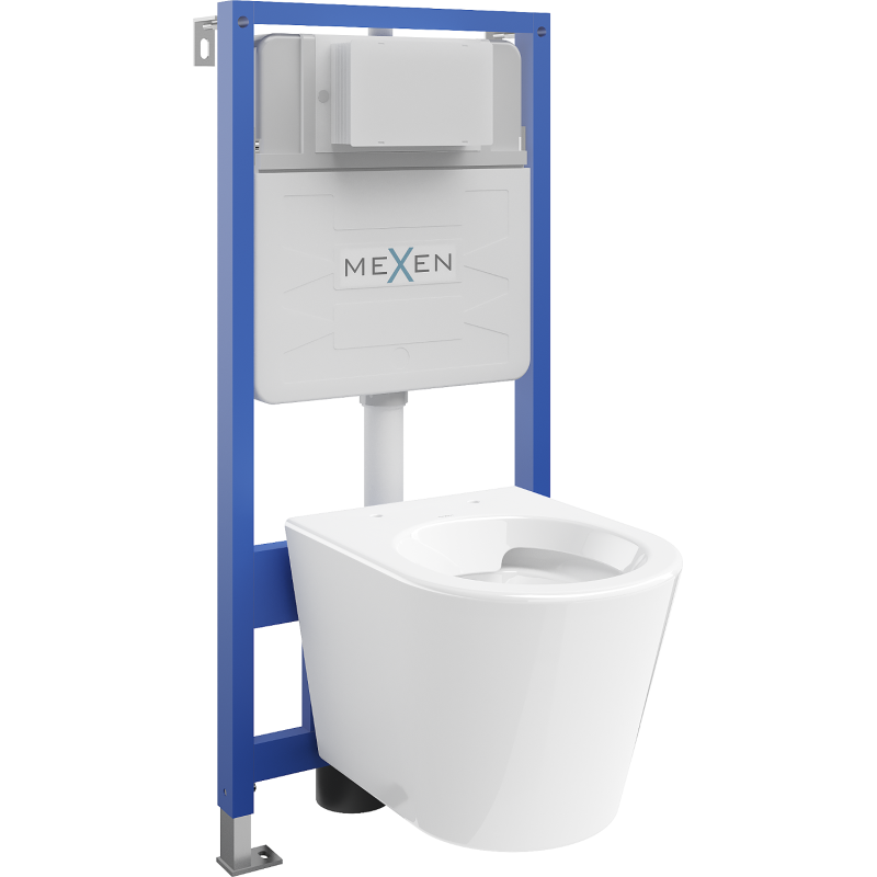 Mexen WC podomítkový set Felix Slim stojan s WC mísou Rico, Bílá - 6103372XX00