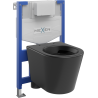 Mexen Rico sada WC pod omítku rám Fenix XS-F s WC mísou, černý mat - 6803372XX85