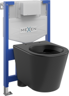 Mexen Rico sada WC pod omítku rám Fenix XS-F s WC mísou, černý mat - 6803372XX85