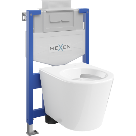 Mexen Rico podomítková sada WC stelař Fenix XS-U s WC mísou, bílý lesk - 6853372XX00