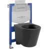 Mexen sada podomítková WC konstrukce Fenix XS-U s WC mísou Rico, černá mat - 6853372XX85