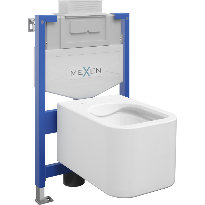 Mexen Elis podomítková sada WC rám Fenix XS-U s WC mísou, bílý lesk - 6853391XX00