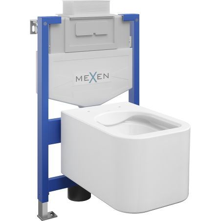Mexen Elis podomítková sada WC rám Fenix XS-U s WC mísou, bílý lesk - 6853391XX00