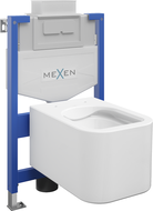 Mexen Elis podomítková sada WC rám Fenix XS-U s WC mísou, bílý lesk - 6853391XX00