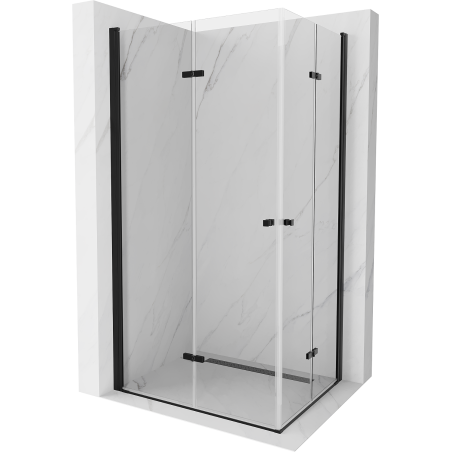 Mexen Lima Duo sklopná sprchová kabina 90 x 80 cm, transparentní, černá - 856-090-080-70-00-02