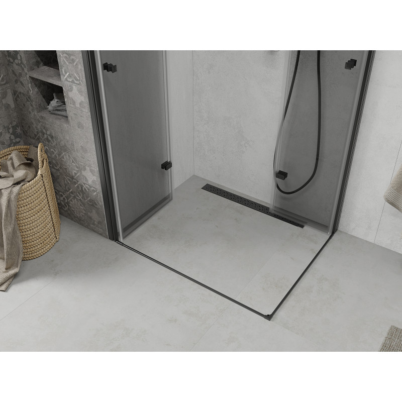 Mexen Lima Duo sprchová kabina skládací 90 x 80 cm, transparentní, černá - 856-090-080-70-00-02