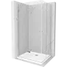 Mexen Lima Duo skládací sprchová kabina 80 x 70 cm, transparentní, chrom + vanička Flat - 856-080-070-01-02-4010