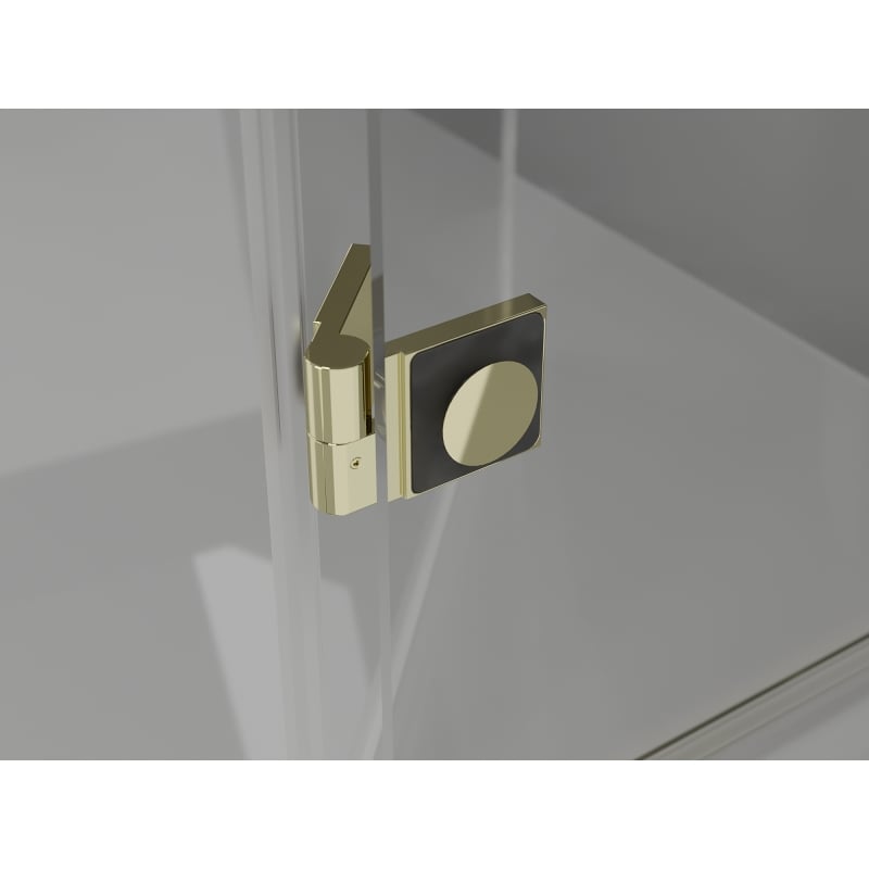 Mexen Lunar T sprchový kout s výklopnými dveřmi pravý 85 x 70 cm, transparentní, zlatý - 834T-085-070-50-00-P